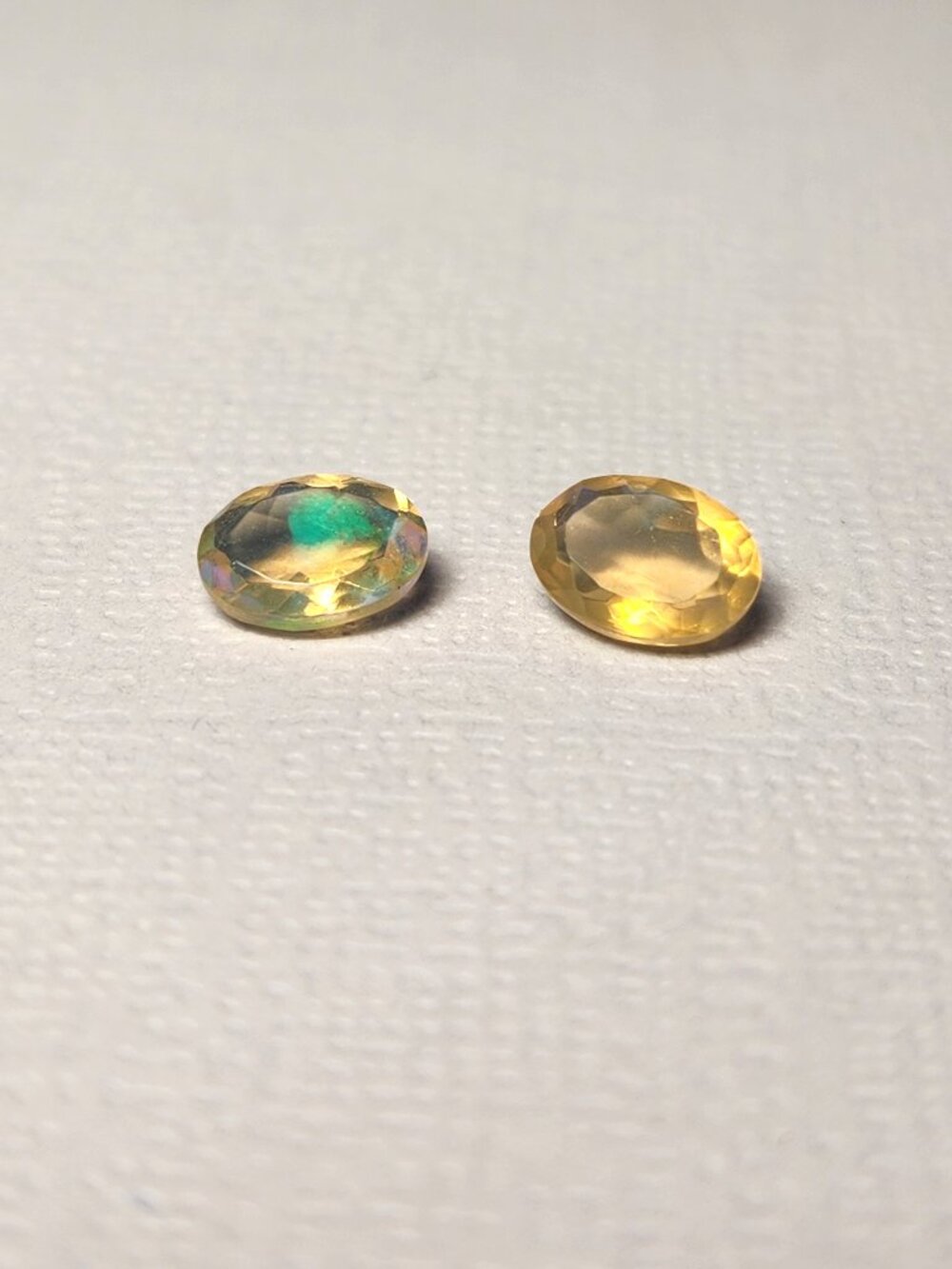 Natural Faceted Precious Opal Pair – Approx. 1.05 CTW